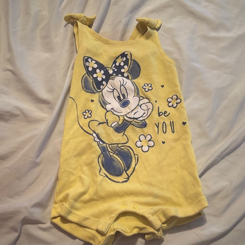 Disney Minnie Mouse Yellow Bodysuit